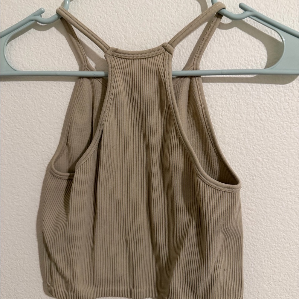 Love Tree Beige Ribbed Camisole - Picture 2 of 3